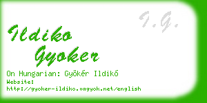 ildiko gyoker business card